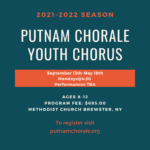 Registration: Putnam Chorale Youth Chorus 2021-22 Season