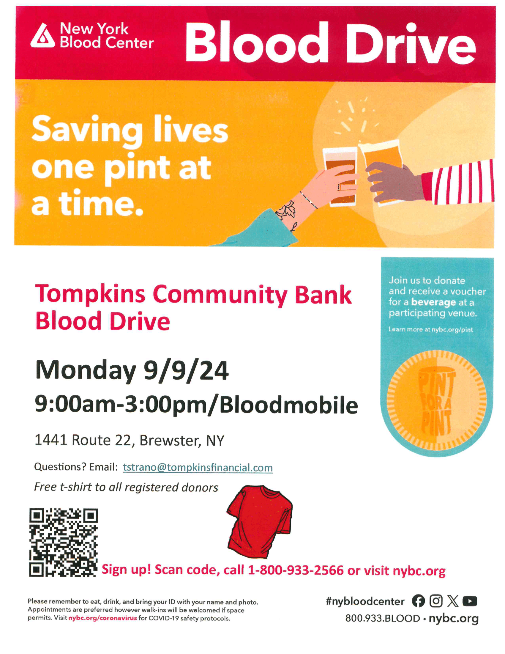 Tompkins Community Bank Blood Drive